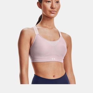 New Women's Under Armor Infinity High Sports Bra Size Medium Light Pink